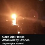 13 ataques confirmados con drones contra la Flotilla Global Sumud rumbo a Gaza