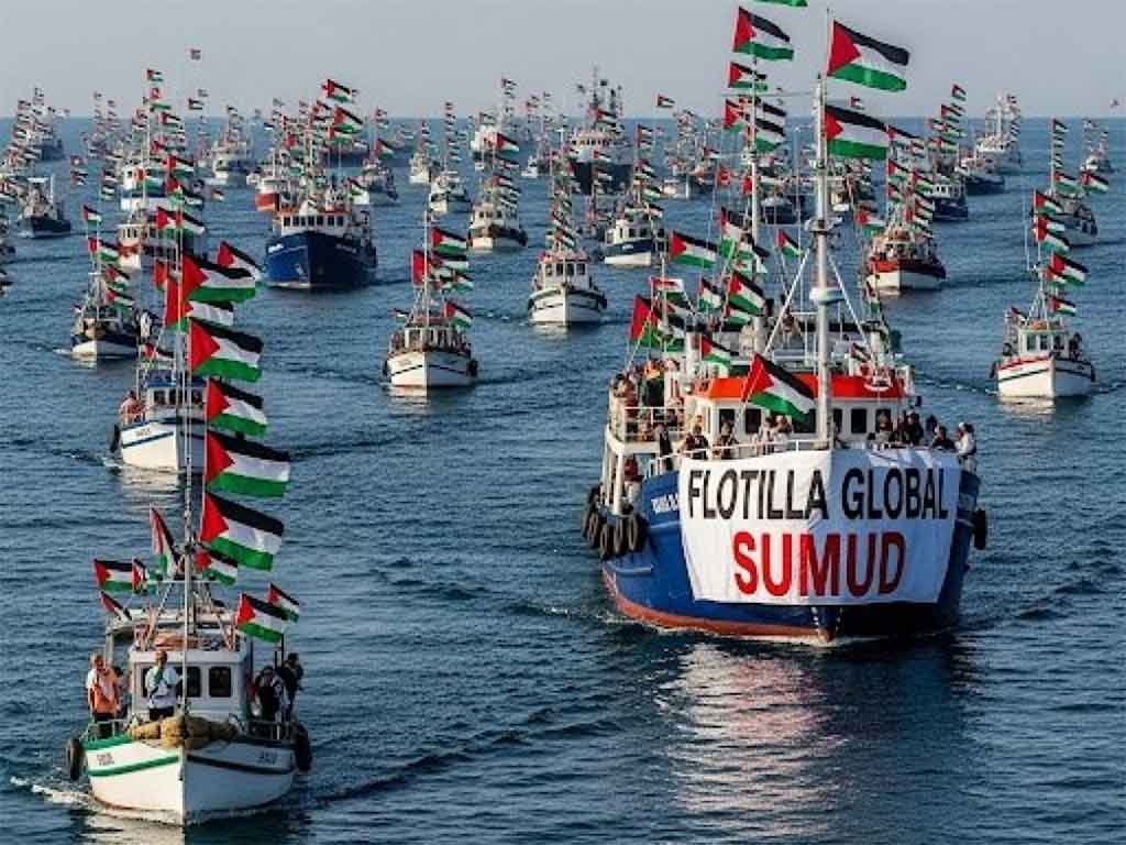 Buques militares de Italia y España enviados a defender la flotilla que va rumbo a Gaza Buques militares de Italia y España enviados a defender la flotilla que va rumbo a Gaza