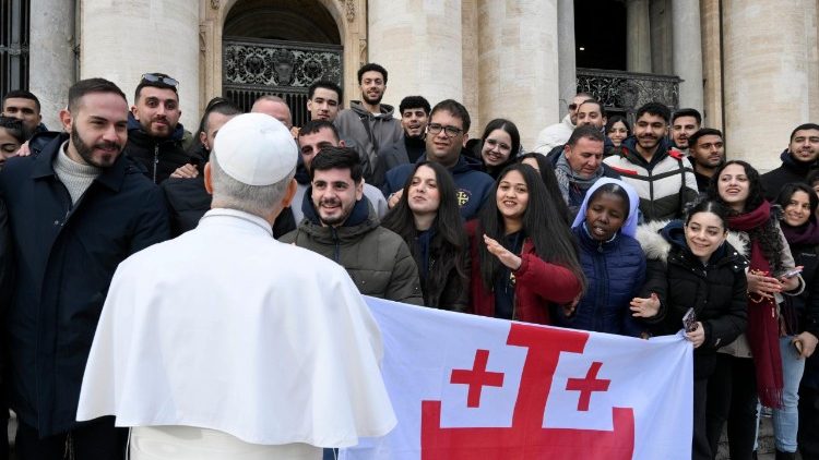 El rostro joven de la esperanza en Tierra Santa en la audiencia con el Papa